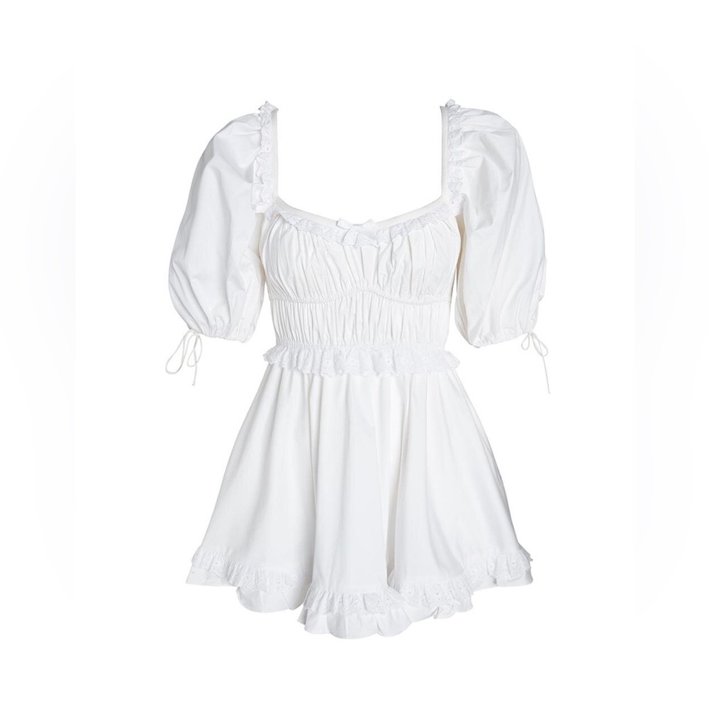 For Love & Lemons Jackson mini dress in Ivory